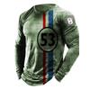 Men's Tshirt Tee Distressed Graphic Prints American Flag National Flag Crew Neck Outdoor Street Long Sleeve Print Clothing