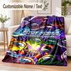 Among Us Custom Name Flannel Throw Blanket Soft Warm for Sofa Bed Indoor Home Use