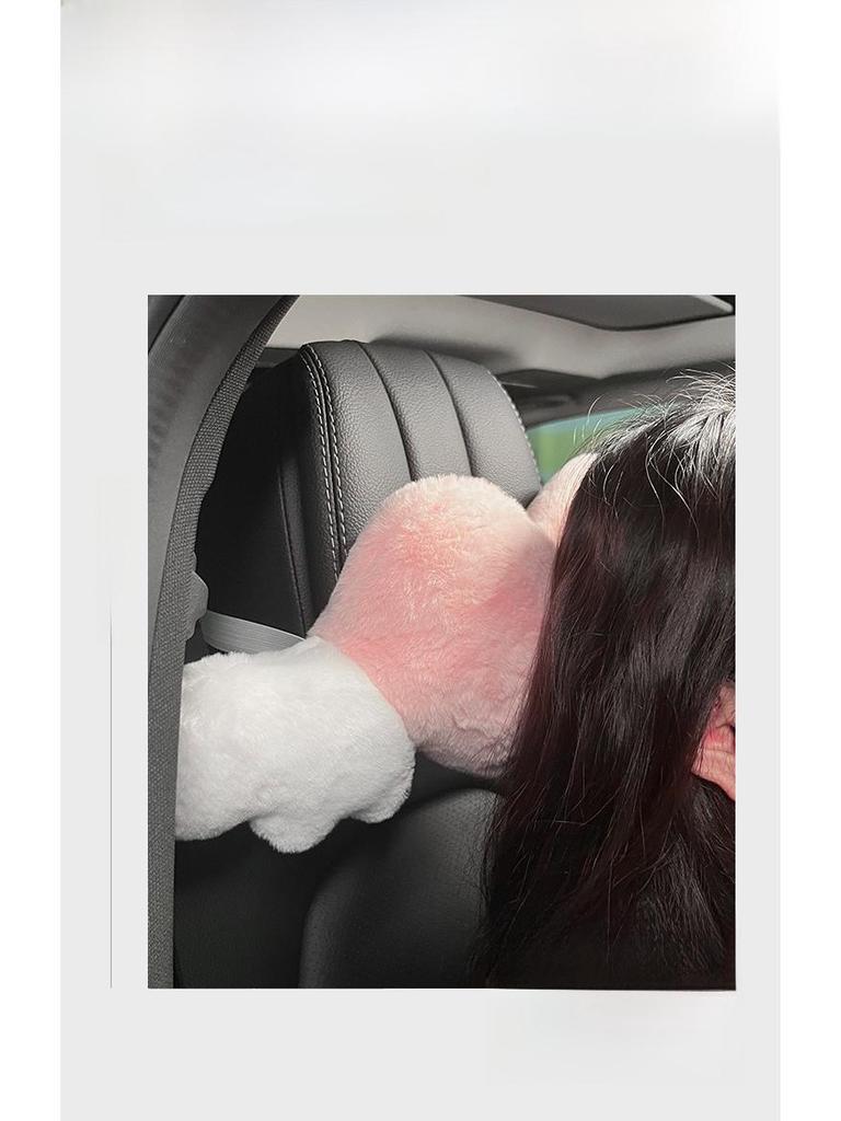 Cute Creative Plush Car Headrest & Neck Waist Support Pillow for Women