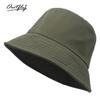 Solid color bucket hat cotton shows small face daily face covering sunscreen basin hat bucket hat can be printed LOGO