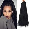 Women's Soft Colorful Crochet Hair Wig with High Temperature Wire & Chemical Fiber Machine Double Weft Hand Braid