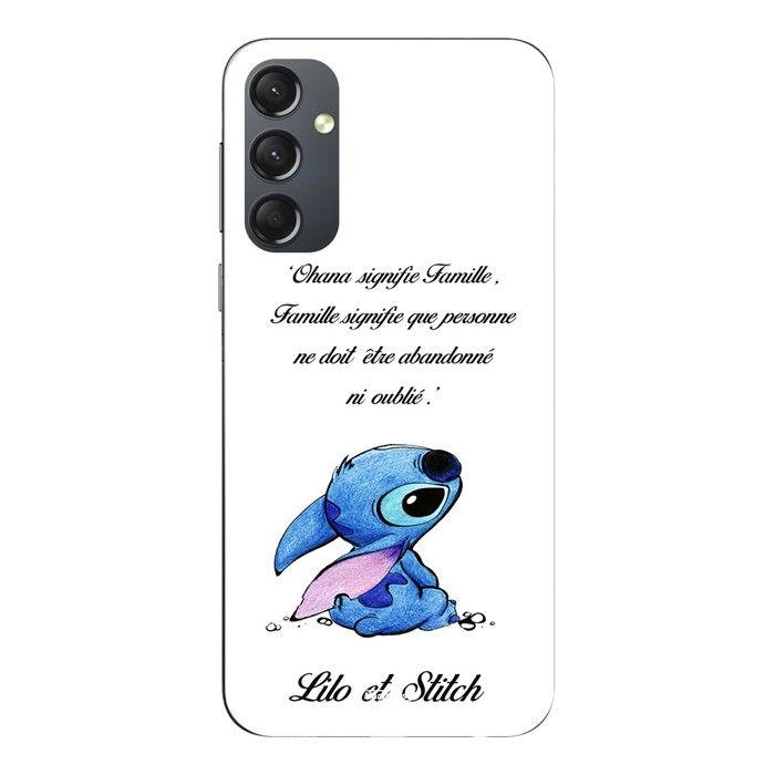 Coque Pour Samsung Galaxy A54 Stitch Lilo famille blanc Maniacase