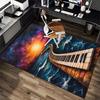 1Pc Piano keys music Printed circular carpet, home door mat, outdoor travel protection carpet A12