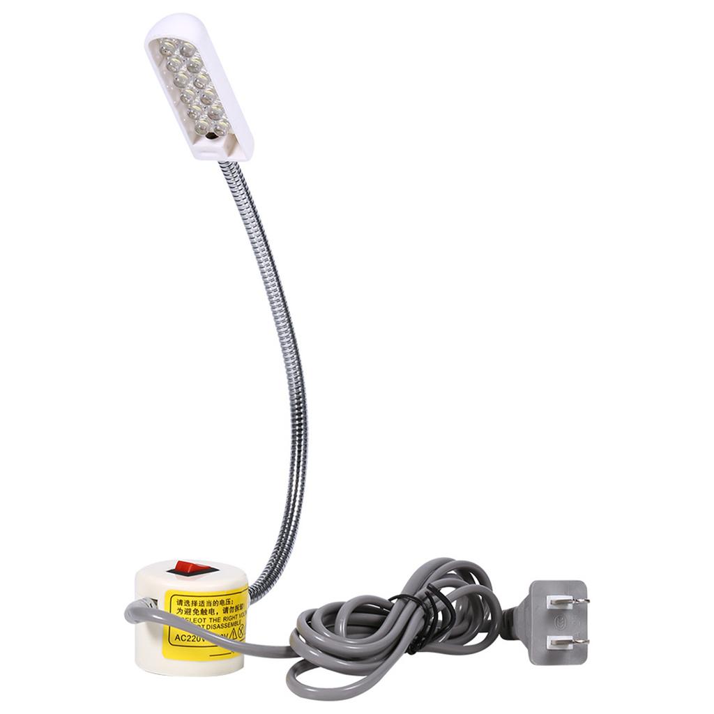 Sewing Machine Light 12 Leds Gooseneck Lamp Magnetic Base Switch Flexible Mounting  AC 220-