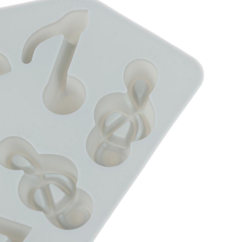 Molde de Silicona con Forma de Nota Musical Herramienta de Horneado de Resina para Cocina Molde de Hielo para Pastel y Chocolate DIY