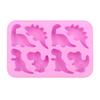 Dinosaur Shape Silicone Ice Mold Flexible Ice Maker for Halloween Party Drinks 8 Cavity Silicone Ice Tray Funny Popsicle Molds Chocolate Mousse Cakes