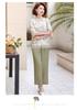 Mom's 2026 Summer Cotton-Linen Short Sleeve Two-Piece Set for Women: Stylish, New Chinese Style, Perfect for Middle-Aged and Elderly.