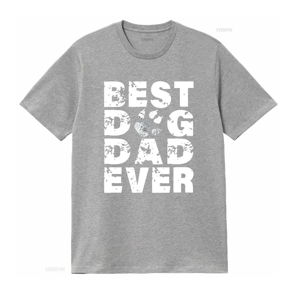 Best Dog Dad Ever T Shirt Father vintage Washed Versatile Stretched Slightly homme Top For Everyday Wear streetwear Stylish