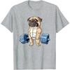 Pug Weightlifting Funny Animal Men Fitness Gym Workout Tee T-Shirt for Men Women Men Clothing Print Tee