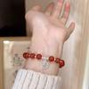 Bracelet Perle Irregulière Forme Spéciale Française Bracelet Femmes Niche Luxe Léger Exquis Doré Demi-Bracelet Bracelet Accessoires