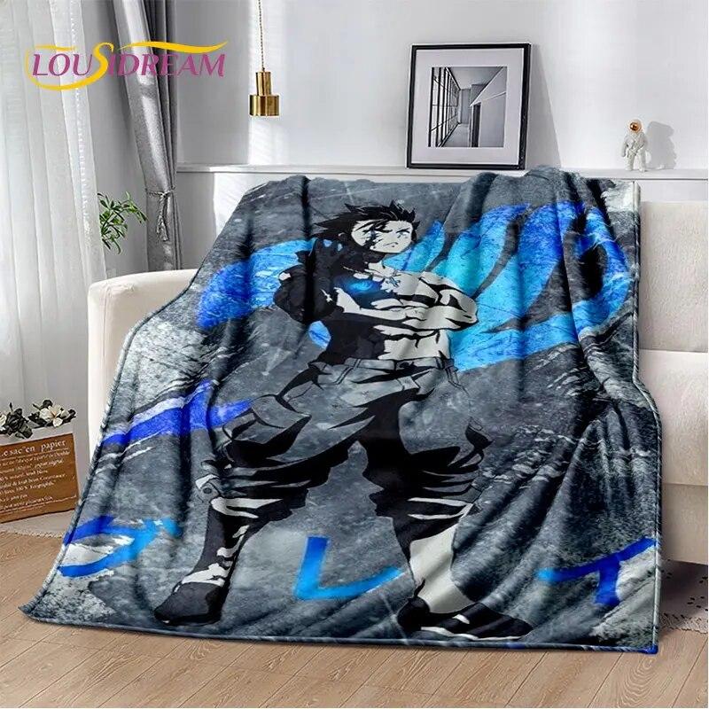 Fairy Tail Japan Anime Cartoon Soft Plush Blanket,Flannel Blanket Throw Blanket for Living Room Bedroom Bed Sofa Picnic Cove Kid