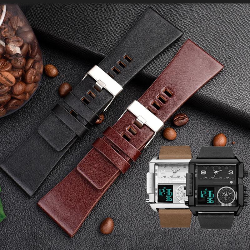 Men's large wristband for police feike Diesel dz7396dz1206dz1399dz1405 leather watchband 22 24 26 28 30mm 32mm Leather strap