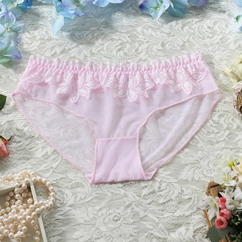 Erotic Panties Women Sexy Transparent Lace Exotic Briefs Underwear Hollow Out Ultra-Thin Thongs Exotic Lingerie Black