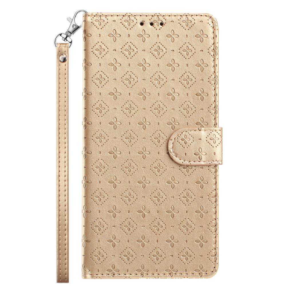 Applicable To iPhone17 Leather Case, Samsung S26 Four-leaf Clover Embossed Card Wallet Case MOTO G06