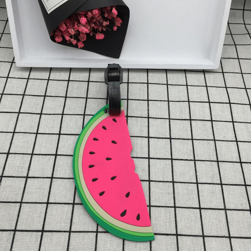 Fruit Cartoon Silicone Luggage Tag for Women/Men Suitcase ID Address Holder Boarding Tag Portable Label Travel Accessories