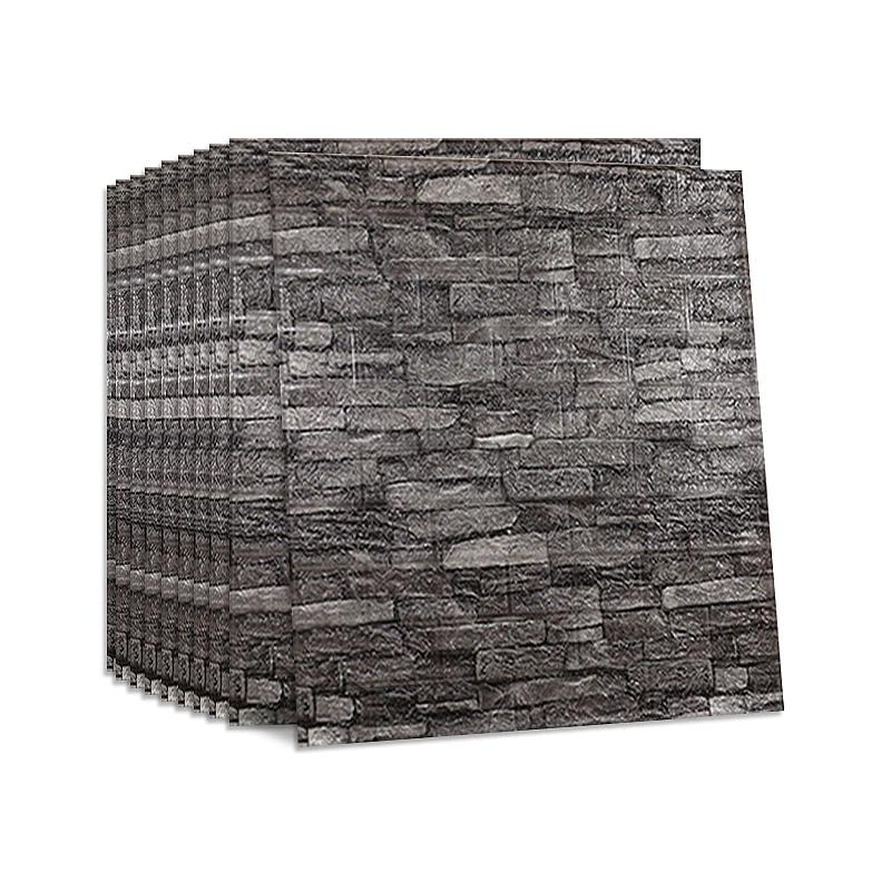 5/10pcs 70*77cm 3D Brick Wall Paper for Living Room Bedroom TV Wall Waterproof Self-Adhesive Wallpaper Foam DIY Wall Stickers