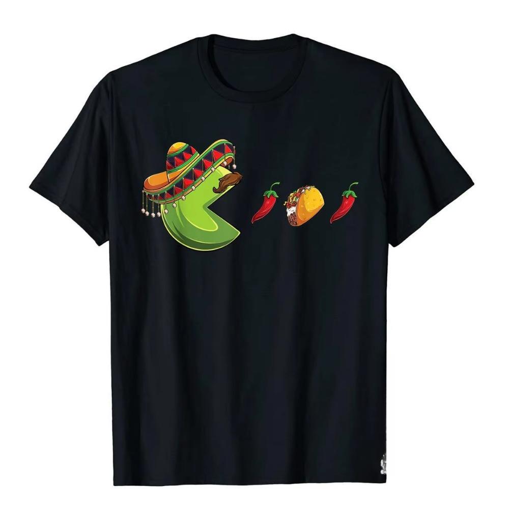 

Funny Eating Tacos Cinco De Mayo Boys Kids Woman Men Mexican TShirt Man Tops T Shirt Customized Plain Group T Shirts S