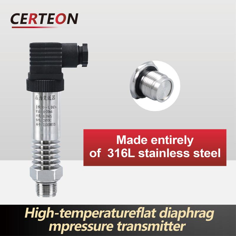 Hygienic Pressure Transmitter 4-20mA 0-5V 0-10V RS485 High Temperature Sanitary Flush Diaphragm Stainless Steel Sensor