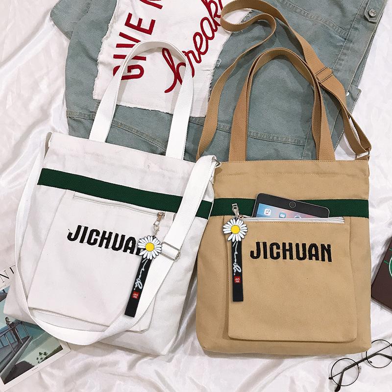 Women'S Bag Large Capacity Small Daisy Messenger Bag Canvas Bag Women'S Shoulder Casual Handbag