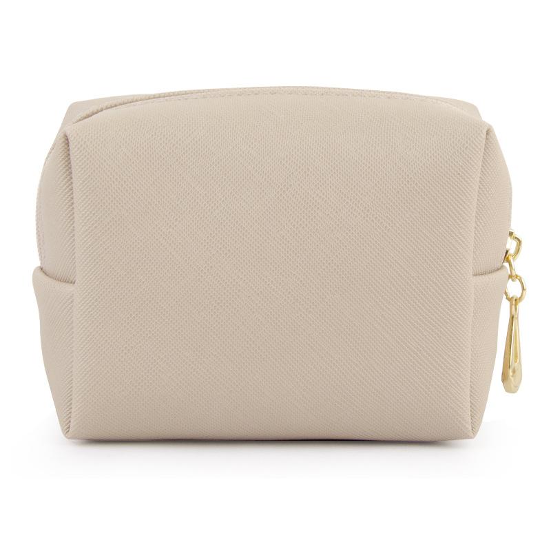 Cosmetic Bag Women Popular Product Pu Hand-Held Portable Square Waterproof Zipper Cute Travel Makeup Skincare Bag
