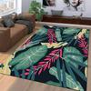 Modern Rug with Green Leaf Patterns Suitable for use as an anti-slip game mat for living room and bedroom sofas