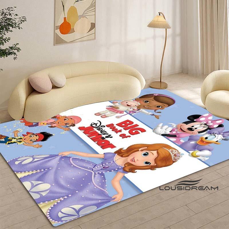 Cartoon Sofia die Erste Prinzessinnen-Muster Teppich - Raumdeko, Maschinenwaschbar und Weich, Perfekt für Schlafzimmer Spielmatte, Wohnzimmer