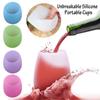 Silicone Wine Cups Unbreakable Stemless Rubber Beer Mug Drinkware Cups 301-400ML