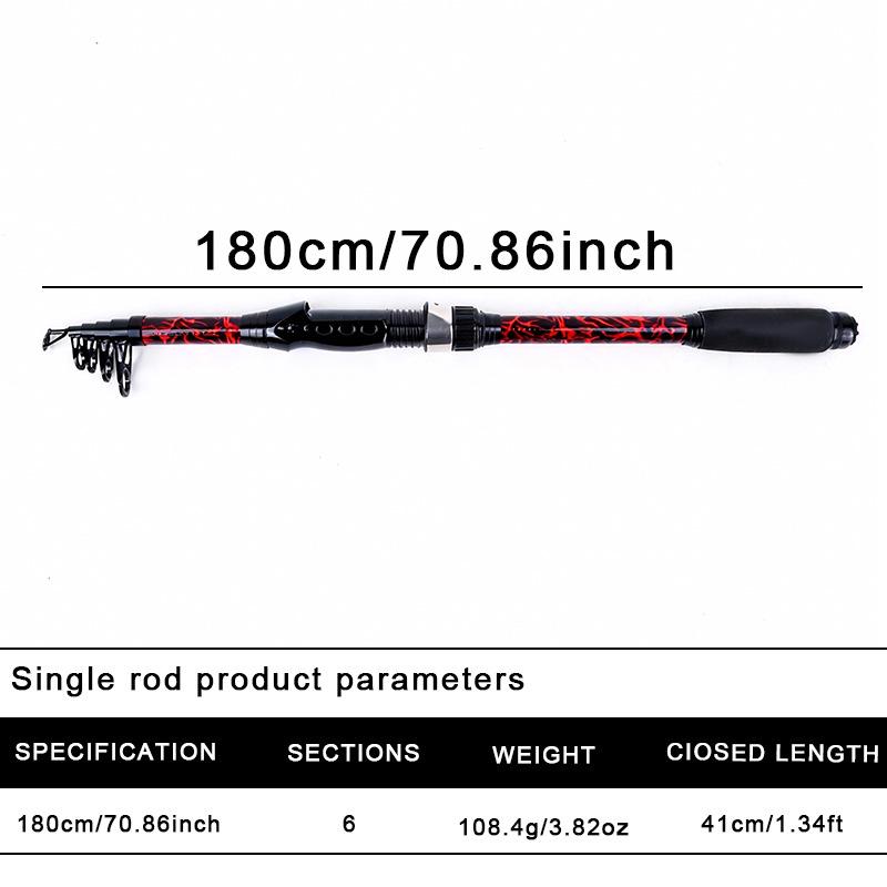 European & American Mini Telescopic Ultra-light Fishing Rod - Short Handle for Sea & Lure Fishing