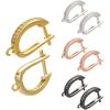 ZHUKOU Brass Gold Earring Hooks Accessories Crystal stud earrings hook for handmade Earrings Jewelry Making VE94