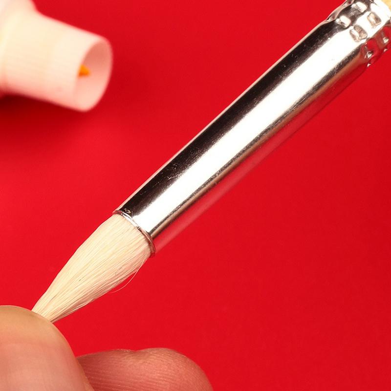 Akvarell krok linje penna gouache mjuk vesselhår kontur målarpensel handmålad propylenfärg miniatyr detalj detalj konst