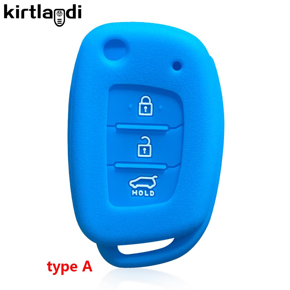 

Kirtlandi Silicone Car Keychain Holder Key Case Cover for Hyundai Solaris I10 I20 Ix25 Elantra Car Key Accessories Protective