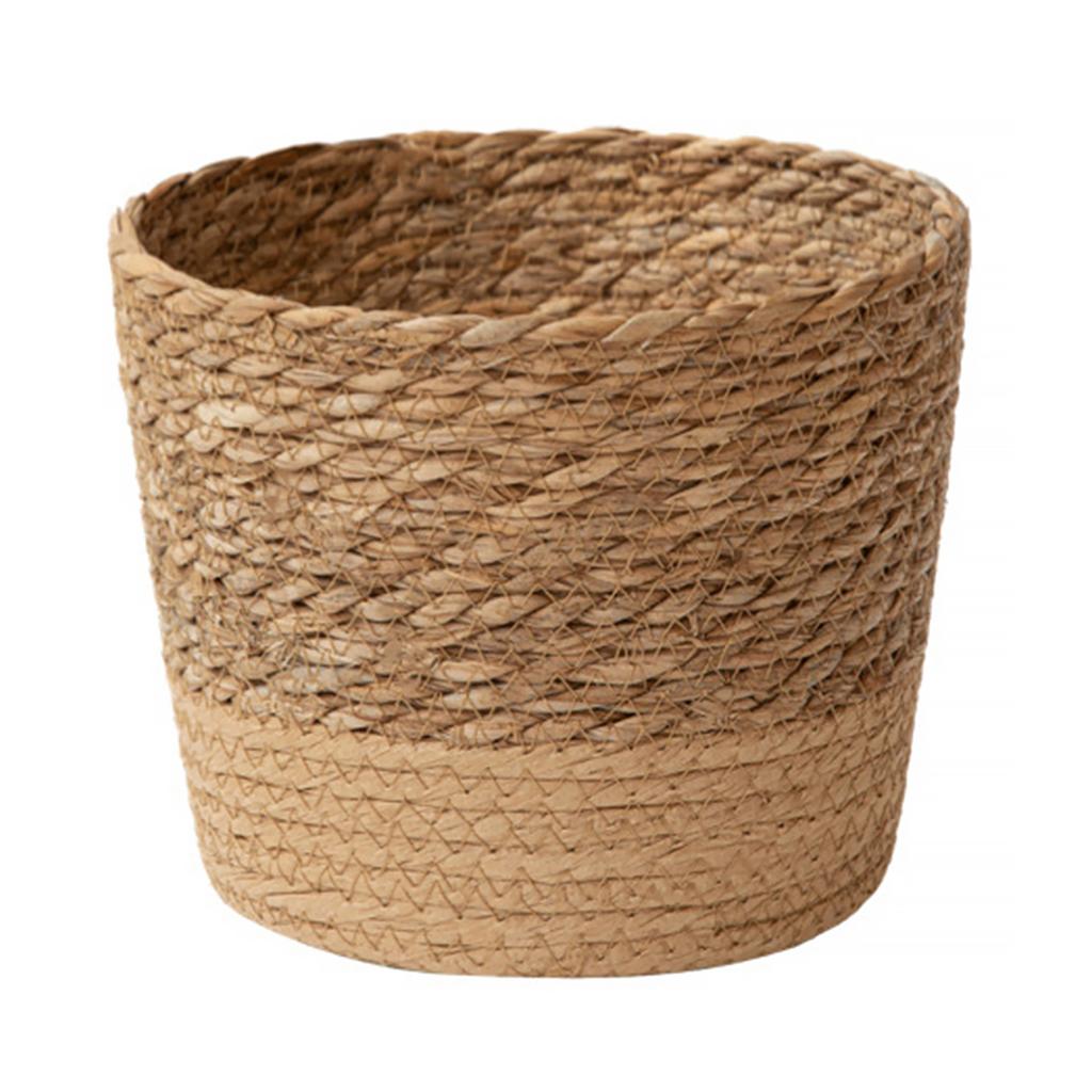 Plant Organizer Flower Pots 3 Size Desktop Indoor Outdoor Planter Woven Seagrass Baskets Decorative for Home Garden Container
