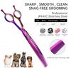 7.0 inch JP440C pink dense tooth curved tooth cosmetic scissors curved scissors, pet trimming scissors curved tooth scissors