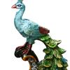 Animal Sculpture of Peacock for Bookshelf and Room Accent