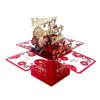 Mother‘s Day Father’s Day 3D Flower Bouquet Card Greeting Blessing Card Gift Box for Mom Dad with Message Card and Envelope