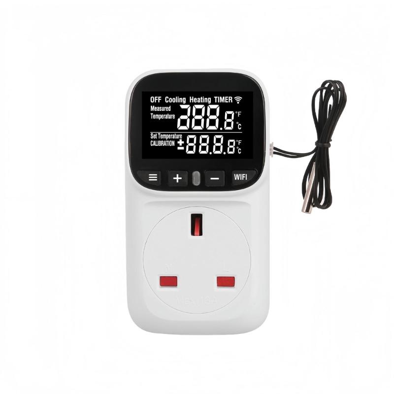 

Temperature Controller Socket Smarted Thermostats Switches Heating Cooling Thermometers Regulator for Incubation 1