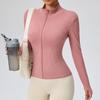 Summer Women's Sun Protection Jacket with Stand-up Collar Waist-Cinching Slim-Fit Long Sleeve Cardigan Yoga Top