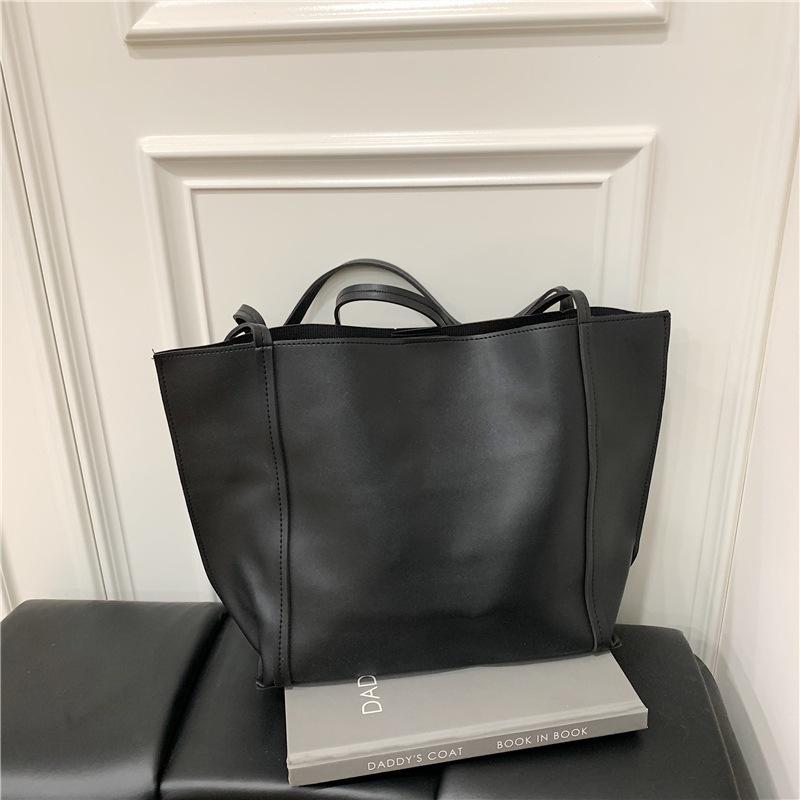 Large-capacity Bag Women's 2025 Autumn New Textured Women's Bag Simple Retro Handbag Single Shoulder Commuter Tote Bag