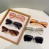 Y2k Rimless Sunglasses Men Fashion Gradient Casual Shades Women Trendy Double Bridge Brand Design Decorative Sun Glasses