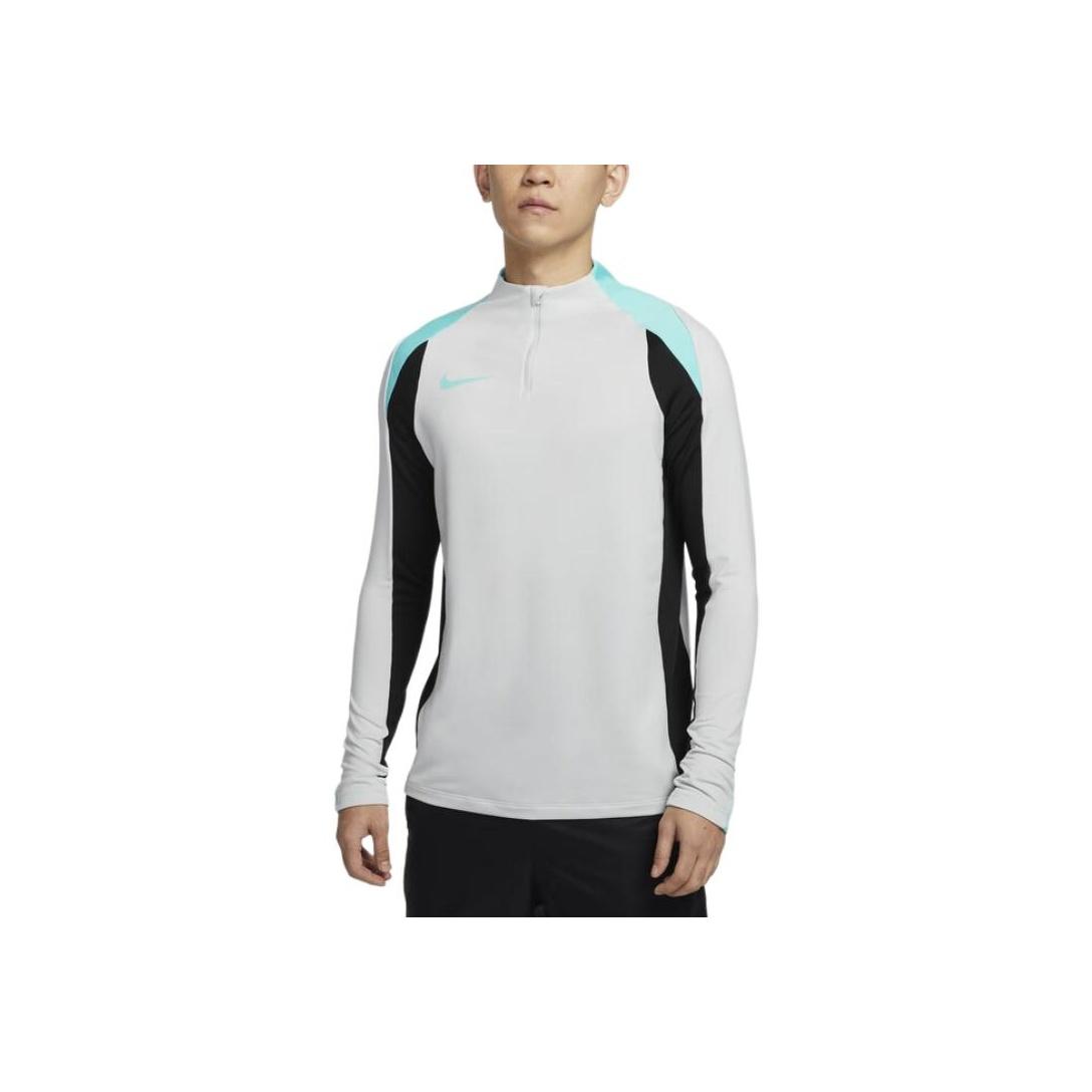 

Nike Dri-Fit Strike Fashion Удобная универсальная футболка с длинным рукавом Мужские топы Dust-Light Black Vibrant-Blue FN2404-025
