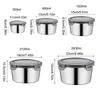 652F Multipurpose 316 Stainless Steel Preserver Lunch Box with Lid Household Sealed Preservation Box Meal Container