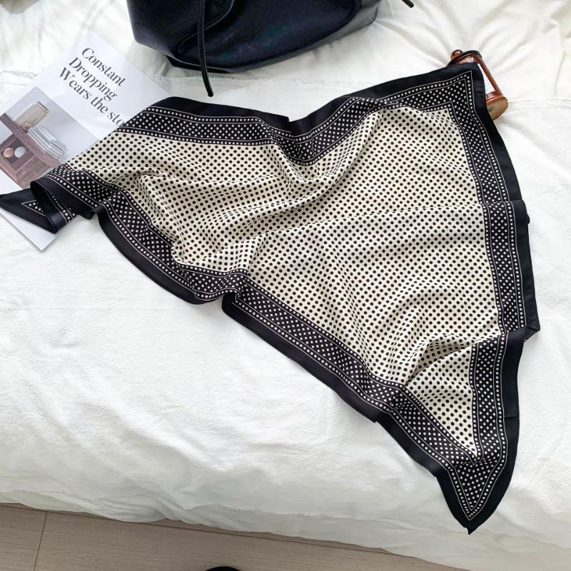 Cashew flower silk scarf new trend bag headscarf headband neck protector scarf scarf small shawl triangle scarf fart curtain