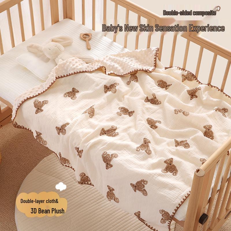 Breathable Cotton Gauze Baby Blanket - Lightweight Summer Quilt 140cm