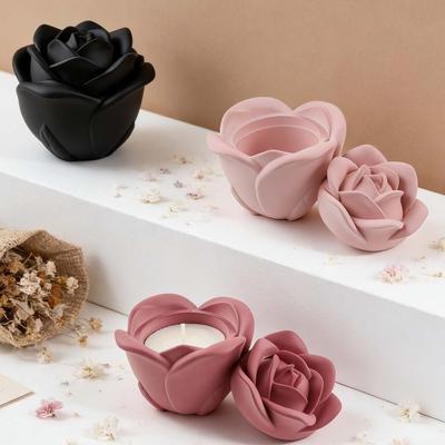 Silicone Flower Candle Cup Molds Handmade Candlestick Molds Storage Box Molds  Home Decoration