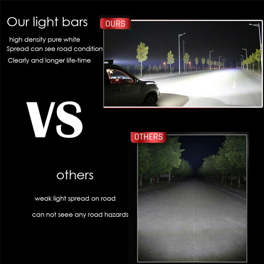 7inch Single Row slim 4D LENS Led Offroad Light Bar Fog Driving Fit For ATV SUV TRUCK BOAT 4WD 4X4 Pickup Cars