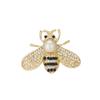 High-End Women's Bee Brooch: Korean Luxury Temperament Badge Pin for Versatile Clothing Accessories