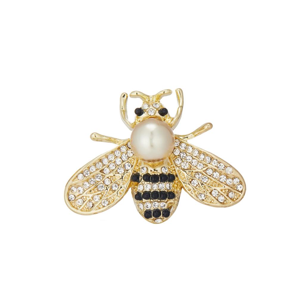 High-End Women's Bee Brooch: Korean Luxury Temperament Badge Pin for Versatile Clothing Accessories