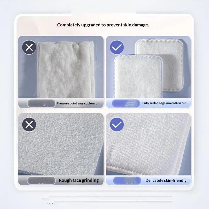 Facial Cotton Pads Lint-Free Soft Interlayer Disposable Makeup Remover 30/100/120/150Pcs for Women Daily Facial Care