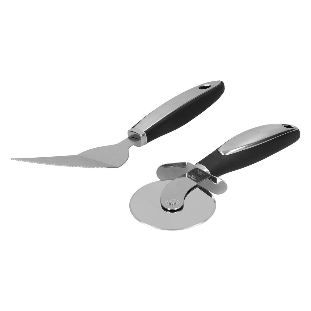 2-teiliges Set Pizza Schneider Spatel Edelstahl Pizza Spatel Schaufel mit rutschfestem Griff