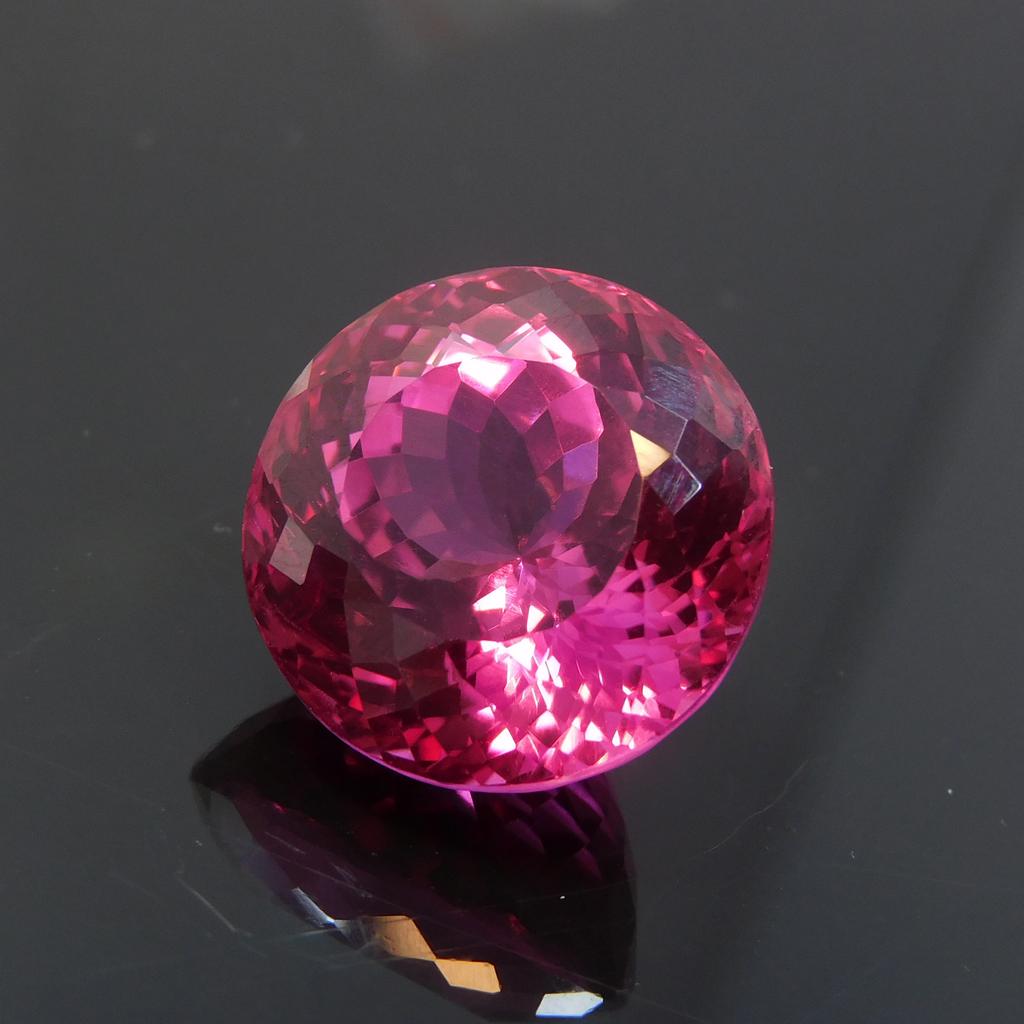 Natural Ruby Pink 26.15 Ct Loose Gemstone CERTIFIED Ring Size Round Cut